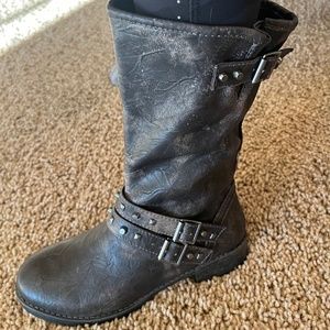 Rugged distressed boots